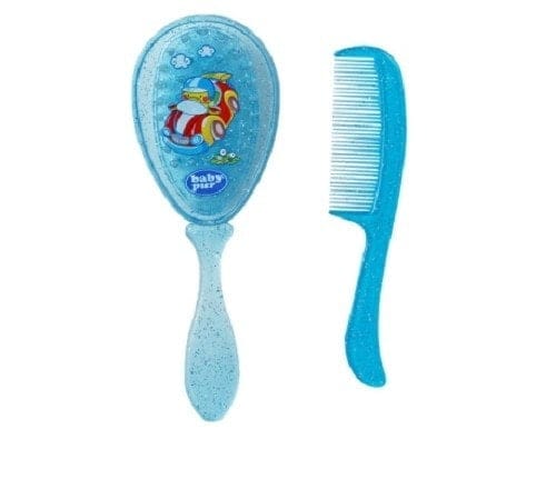 Baby pur brosse et peigne bleu