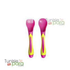 BABY PUR couvert ergonomique 8M+ rose