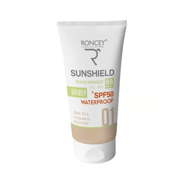Roncey Ecran Sunshield Waterproof SPF50+ Teinte 01 Peau Grasse 50ml