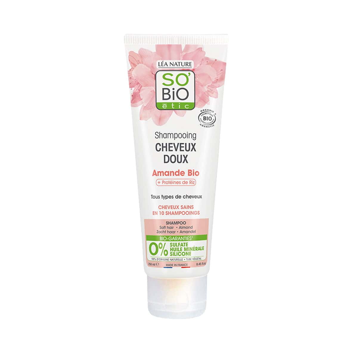 SO BIO shampoing cheveux doux amande bio 250 ml – Image 2