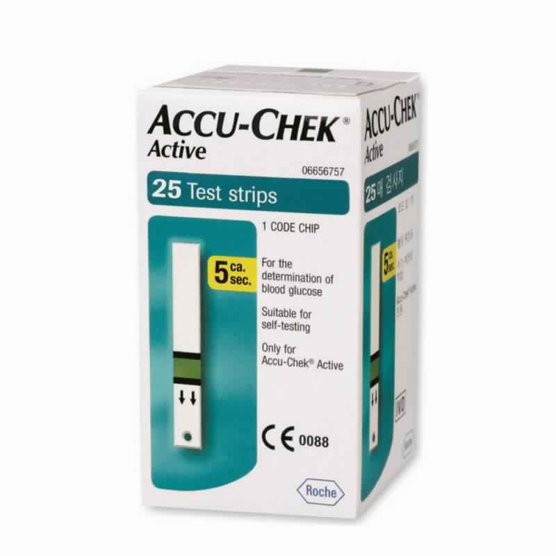 ACCU-CHEK Active BANDELETTES ,25 bandelettes