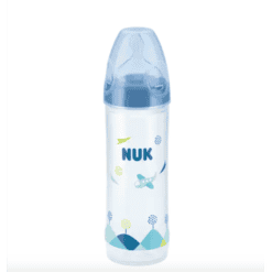 nuk biberon classique love 250 ml bleu 6-18m