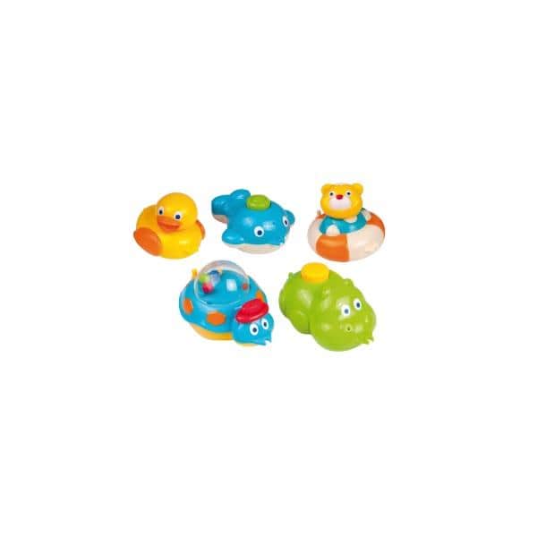 CANPOL BABIES Set de Jouets de Bain : Ensemble de 5 créatures marines douces Taille parfaite pour les petites mains. Ces produits ont un look contemporain et rendent le jeu amusant, facile et agréable pour les parents et les enfants.