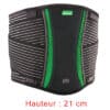 ceinture velpeau dorsamix 21 cm noir/vert 1