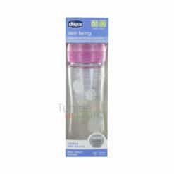CHICCO WELL BEING BIBERON VERRE 240 ML DEBIT LENT 0 MOIS ET +