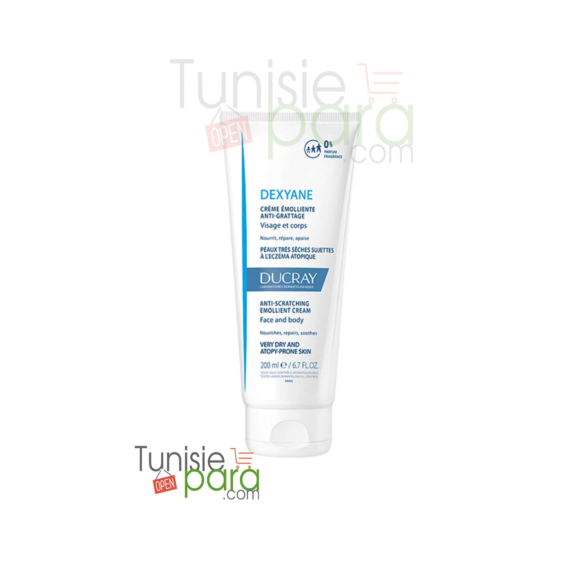 Ducray Dexyane crème émolliente anti grattage peaux très sèches à tendance atopique 200ml