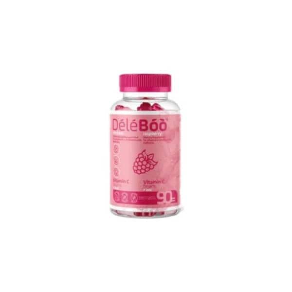 DELEBOO vitamine C+ZINC RASPBERRY 90 beans