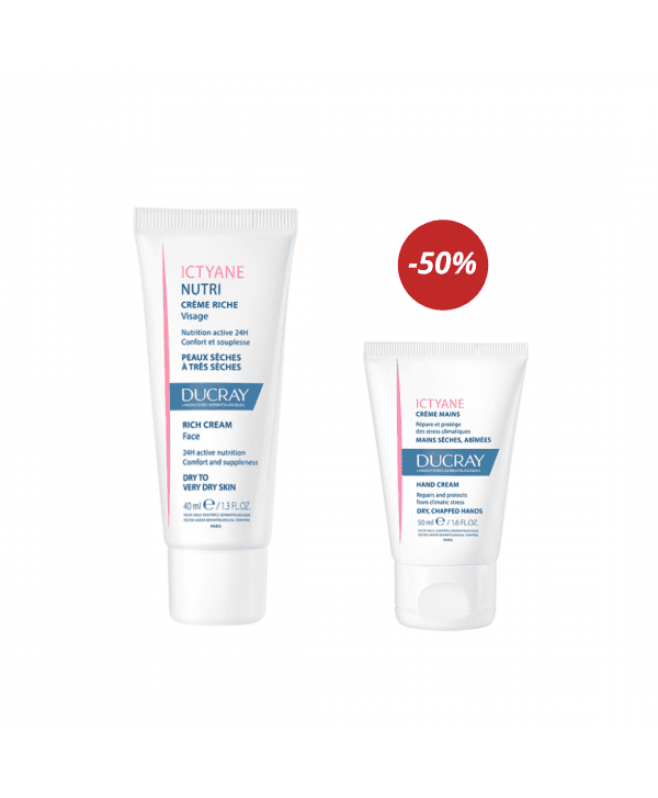 Ducray Ictyane Nutri + Ictyane Crème Pour Les Mains À -50%