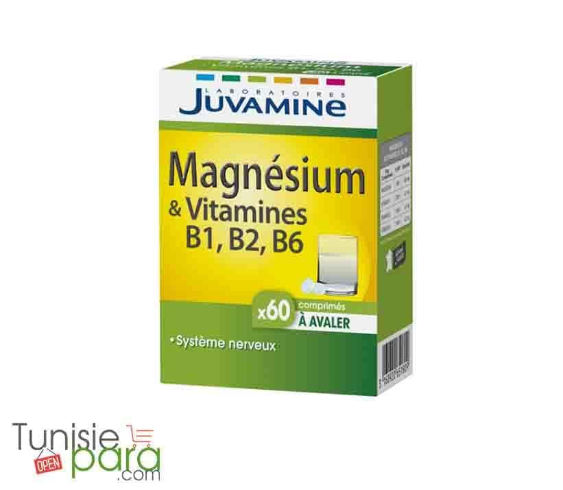 Juvamine Magnésium et Vitamines B6, B2 et B1 60 Comprimes