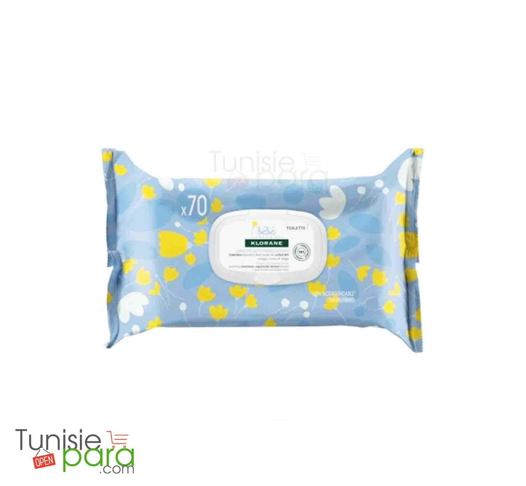 Klorane Bebe Lingettes nettoyantes au Calendula 70 pièces