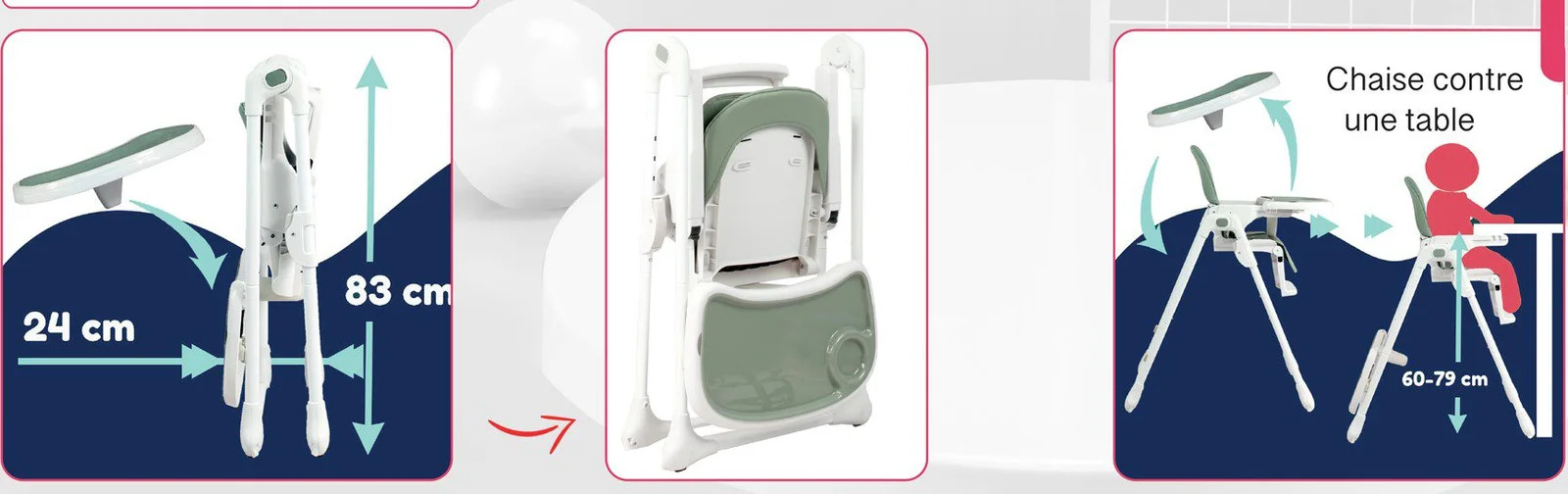 Chaise Haute Prima Bébé Piccola Beige – Image 2