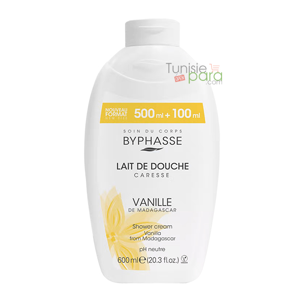 Byphasse Lait De Douche Caresse Fleur De Vanille 600ml