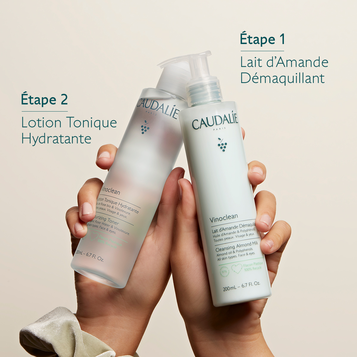 Caudalie Vinoclean - Lotion Tonique Hydratante à l_Eau de Rose Bio 200ml – Image 4