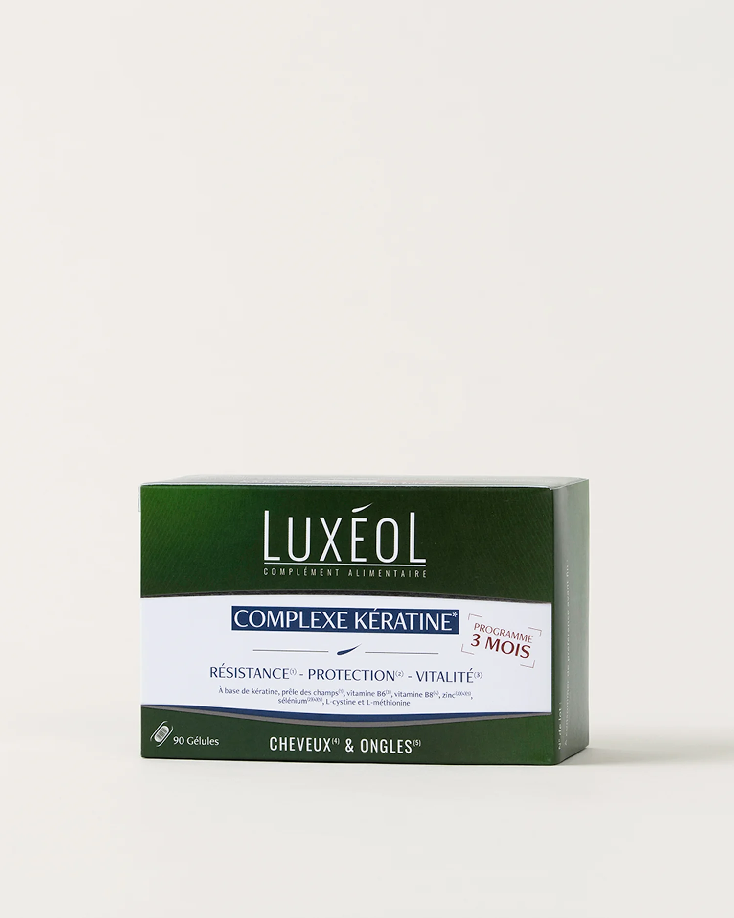 luxeol COMPLEXE KERATINE 3 MOIS 90 GELULES