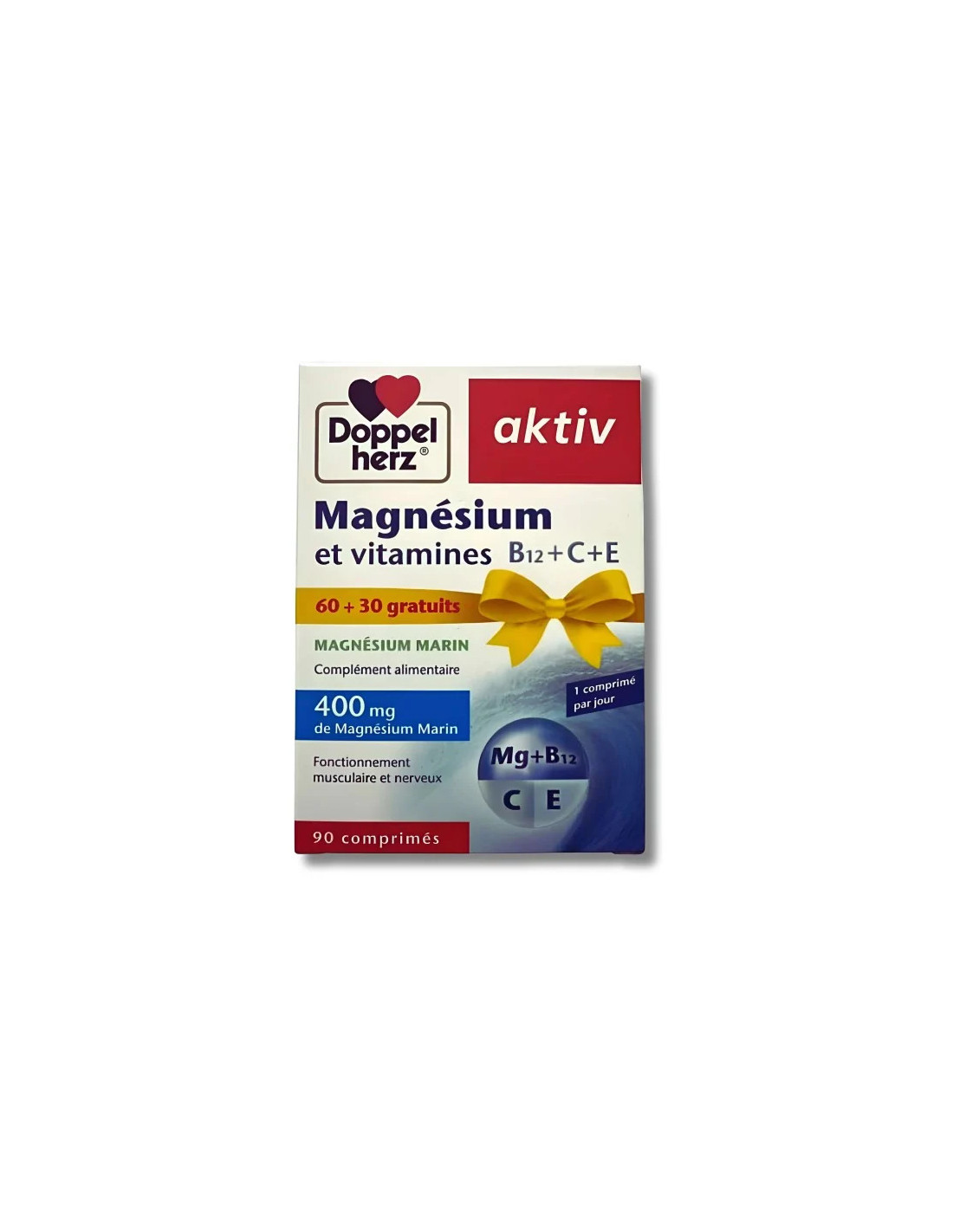 AKTIV MAGNESIUM ET VITAMINES B12+C+E 90 COMPRIMES