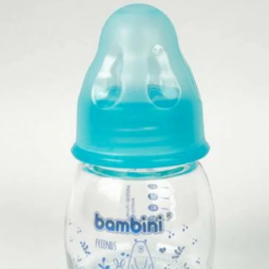 BAMBINI Micro Biberon En Verre bleu 60ml