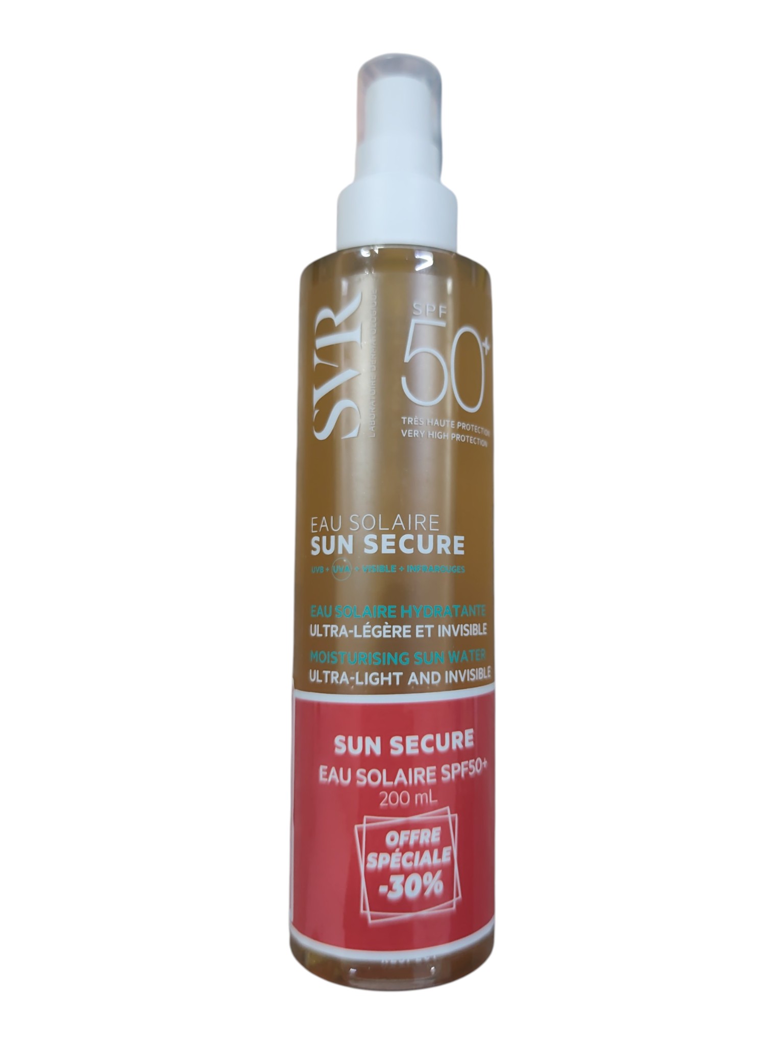 Svr sun secure eau solaire spf50+ 200ml -30% offre speciale